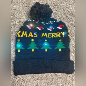 Merry Xmas  LED Light Up Christmas Hat NWOT